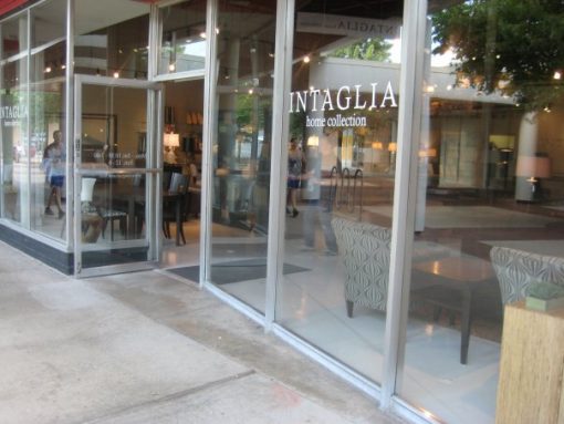 Intaglia Home Collection furniture showroom storefront