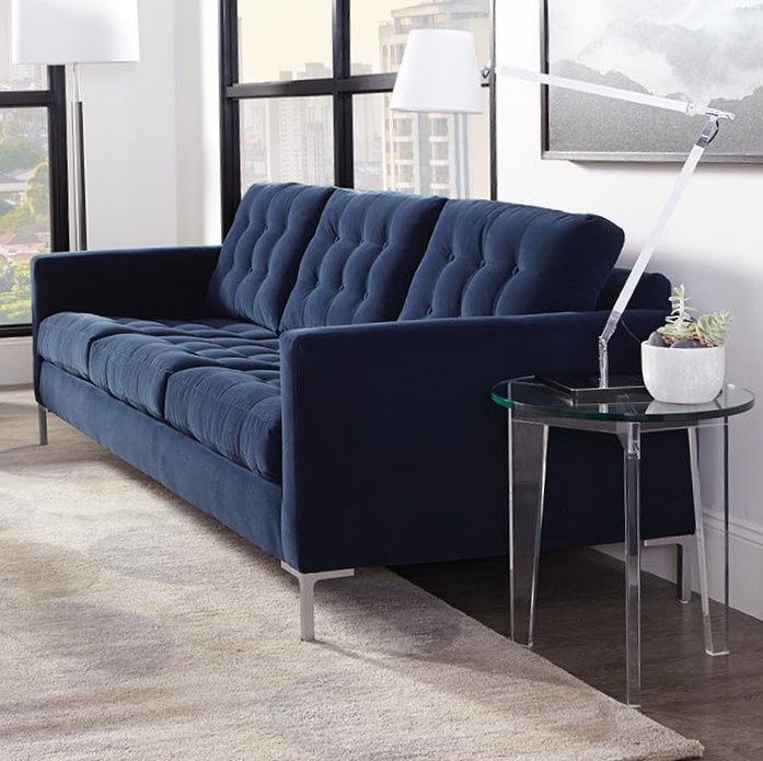 Modern Mix Sofa is a modern sofa style with straight arms and button cushions. www.intagliahome.com