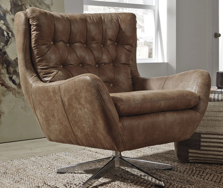 Rustic Mod Swivel Chair | Intaglia Home Collection - An Atlanta